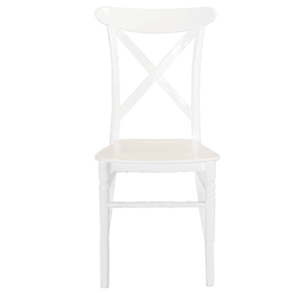 White Crossback Resin Chair
