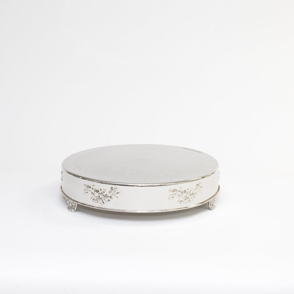 Silver Round Cake Stand 18"