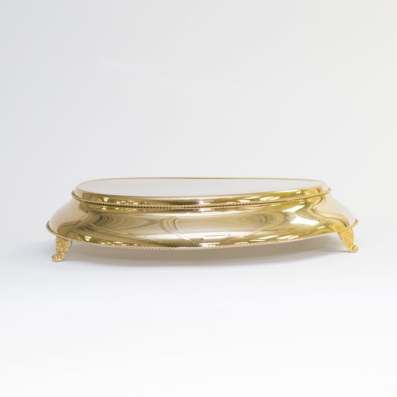 Gold Round Cake Stand 18" (Non-Ornate)