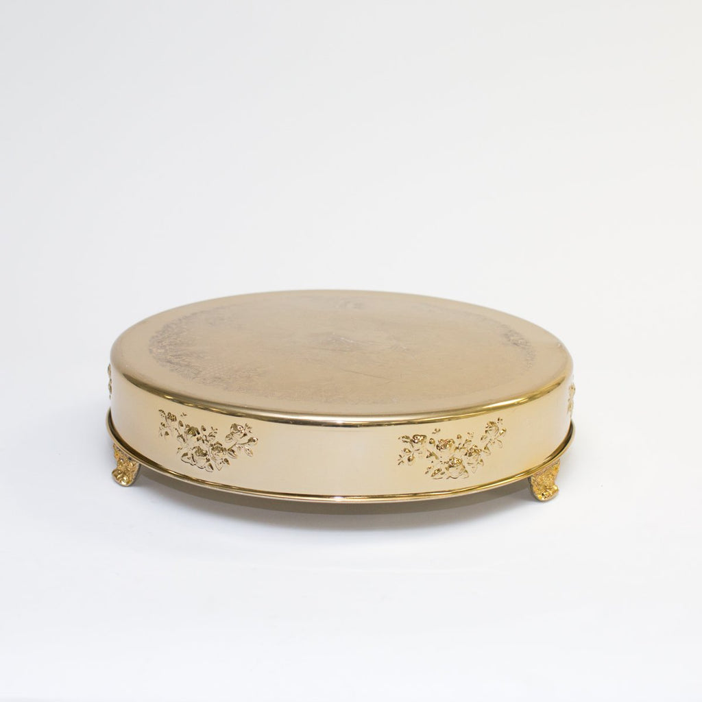 Gold Round Cake Stand 22"