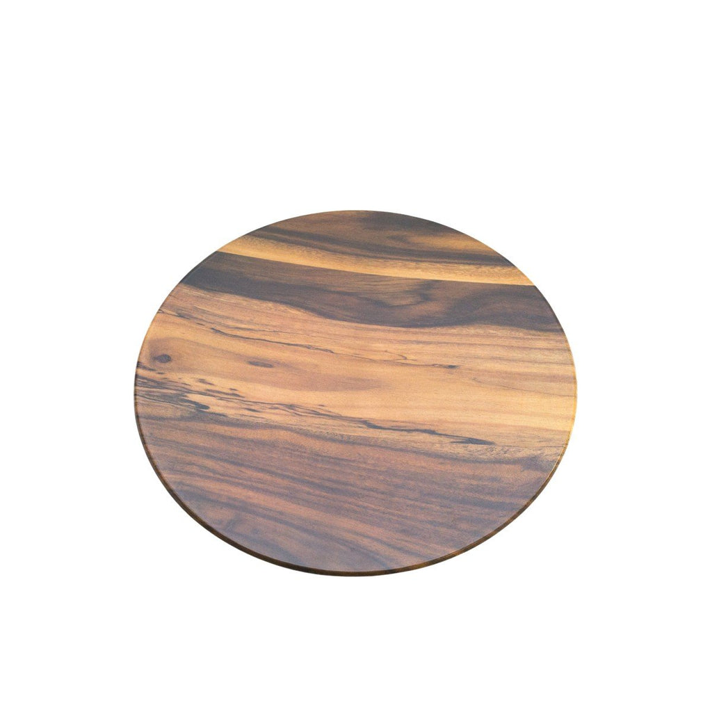 Rustic Wood Round Tray 14"