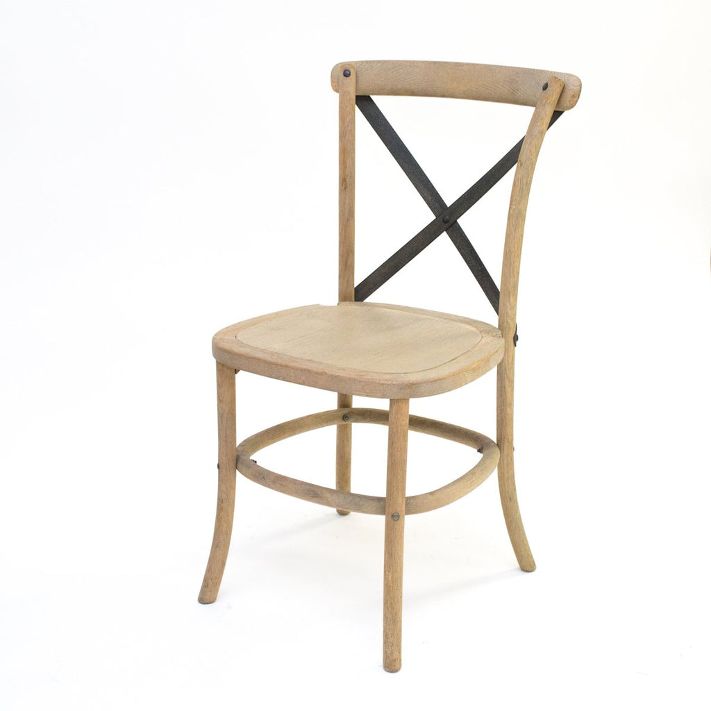 Natural Metal X-Back Chair