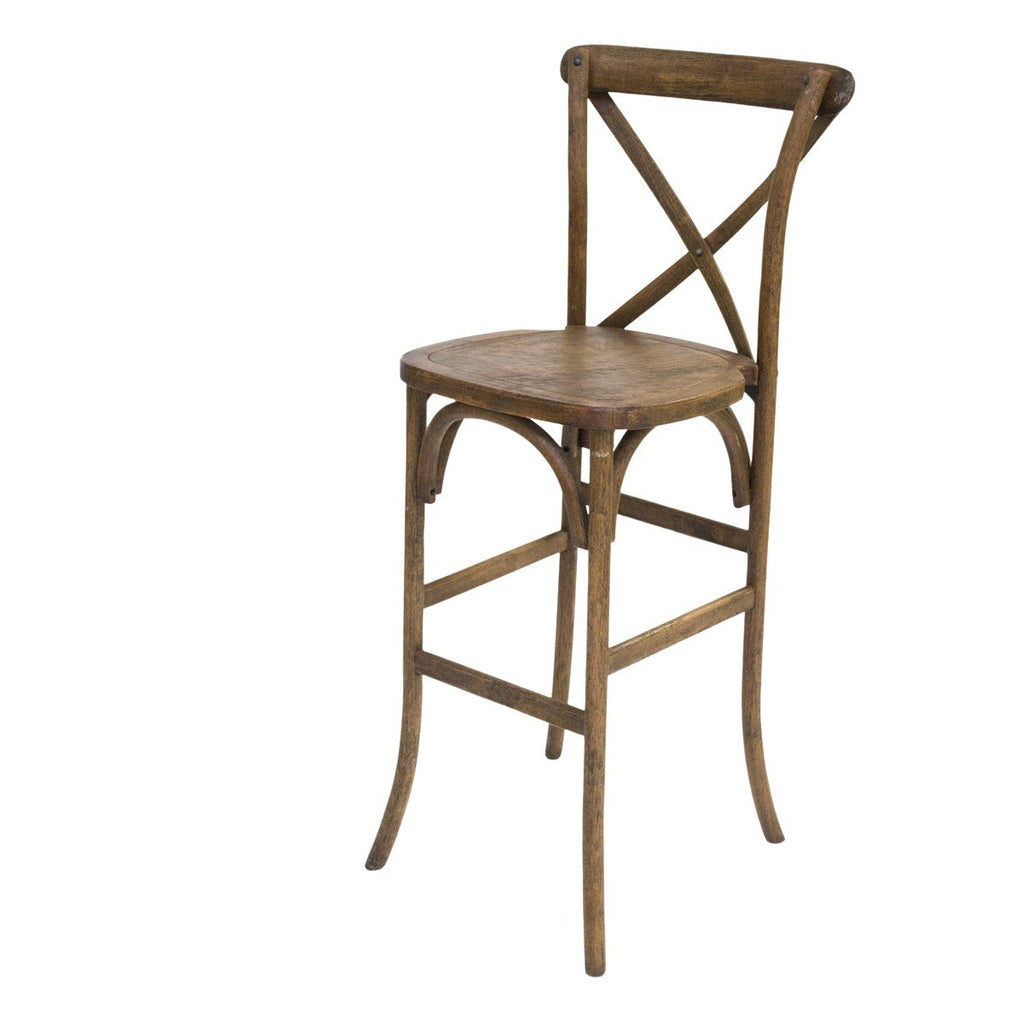 Bar Stool: Driftwood X-back