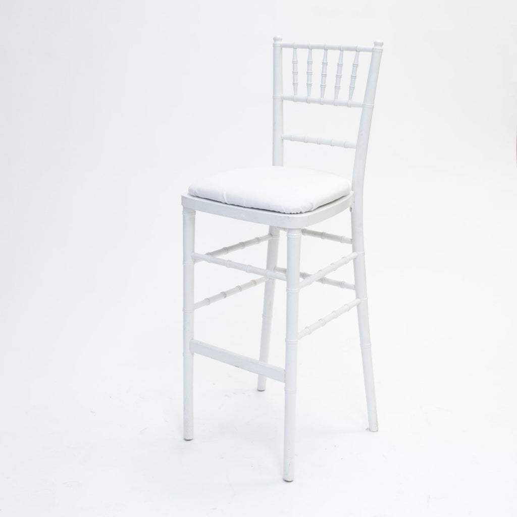 Chiavari Bar Stool: White