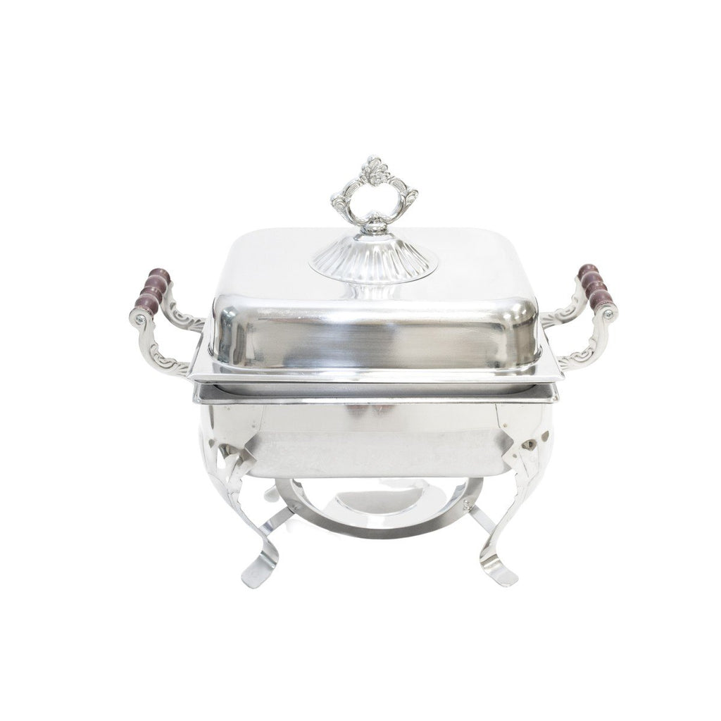 Chafing Dish: Stainless Rolltop Square 4 Quarts