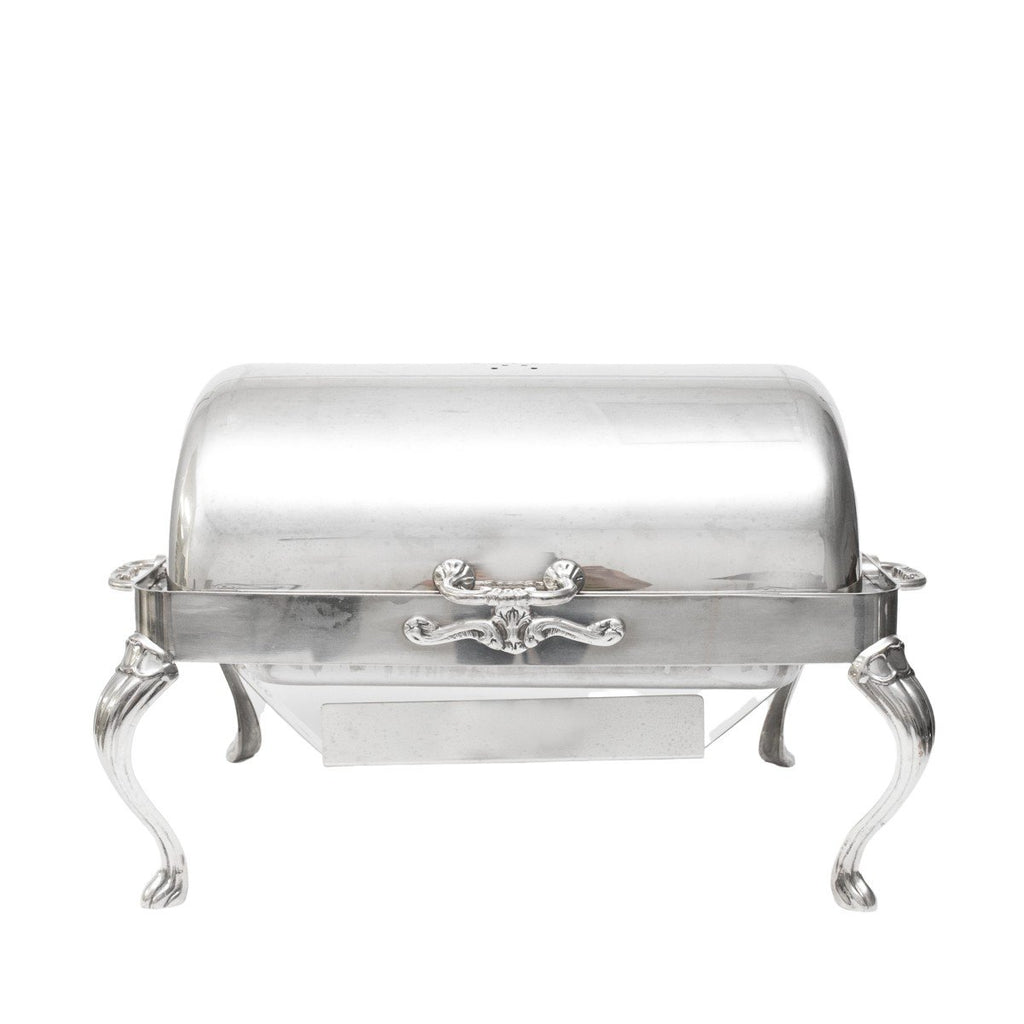 Chafing Dish: Silver Rolltop Rectangle 8 Quarts