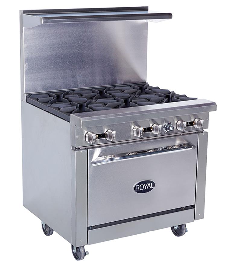 Six-Burner Range and Oven with Propane